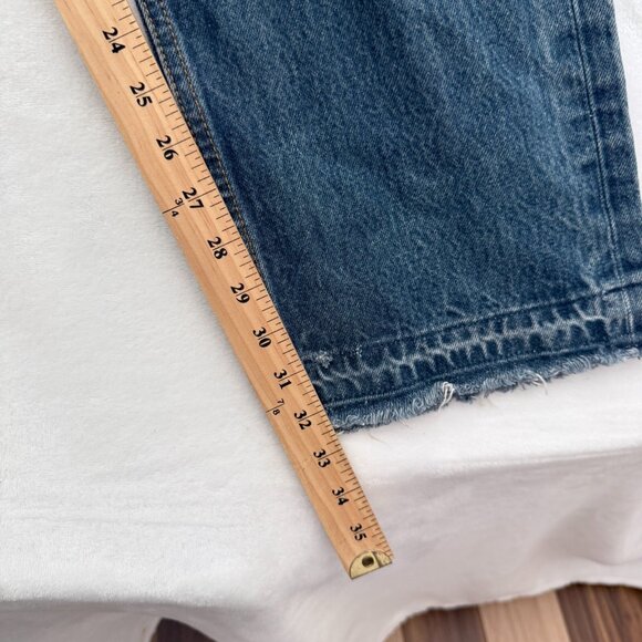 Levis 501 Jeans Mens 34x36 (32x32) Blue Original Fit Straight Leg Button Fly - Picture 6 of 14